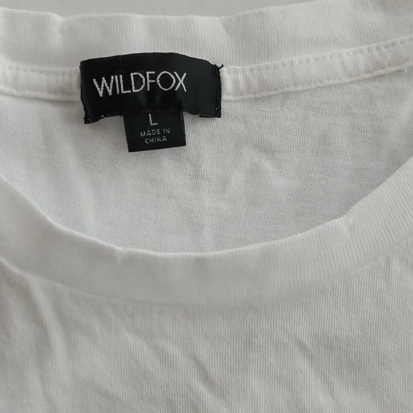 Wildfox white “California” palm tree short sleeve t-shirt. Size L - Picture 3 of 8